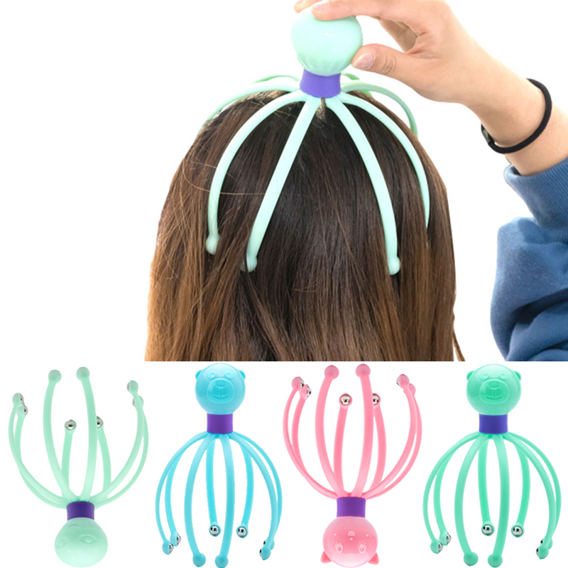 1 pz massaggiatore testa massaggio collo polpo cuoio capelluto Stress Relax Spa guarigione lega strumento sanitario massaggio testa corpo strumento di bellezza