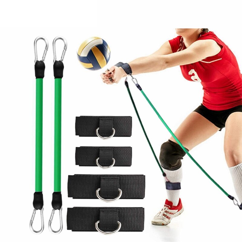 Volleybal Training Aid Latex Weerstand Band Elastisch Touw Spanning Lus Riem Set