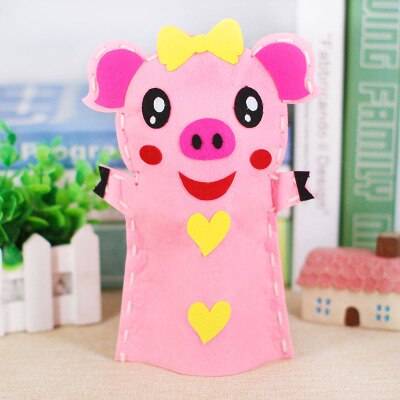 8 Stks/partij. Diy Vilt Xmas Kerstman Sneeuwpop Elanden Handpoppen Ambachten Kits Stof Handgemaakte Vroeg Leren Educatief Kleuterschool: 8PCS pig