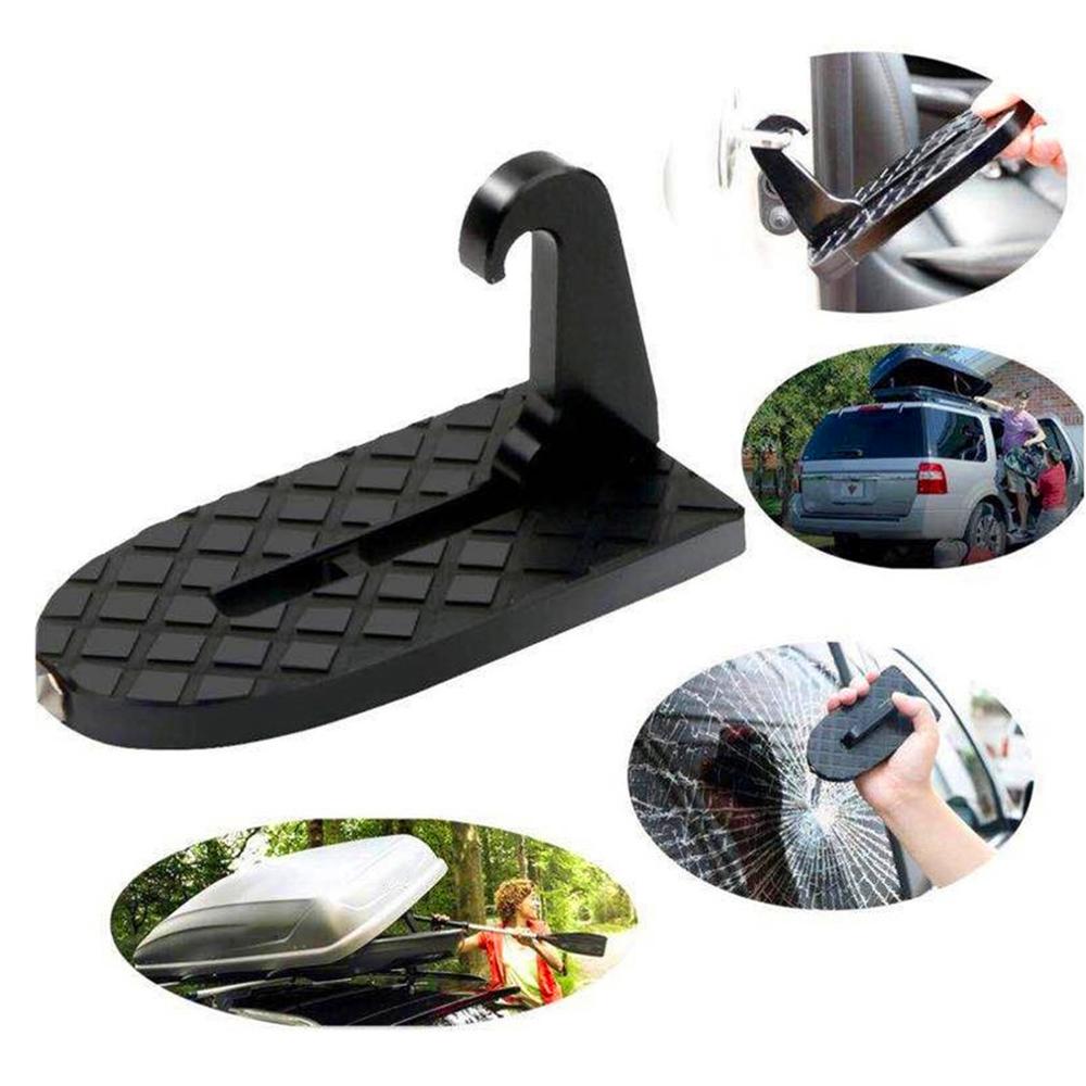 Escalón plegable 2 en 1 para coche, Pedal auxiliar para techo de coche, estacas para Pedal con martillo de seguridad, fácil de acceso