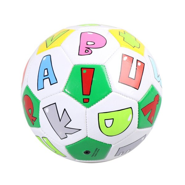 Portable children's football training ball for girls and boys, cute cartoon pattern inflatable football for outdoor and indoor use: D