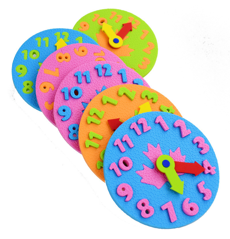 1 Pcs Kids Diy Eva Klok Leren Onderwijs Speelgoed Fun Puzzel Spel Voor Kinderen 3-6 Jaar Oud kinderen