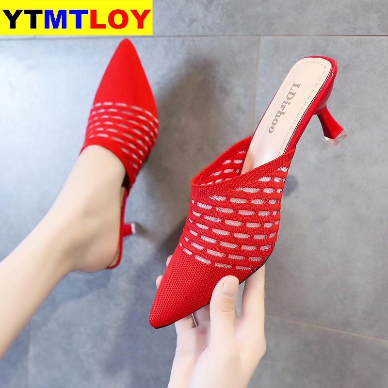 Sommer Frauen Sandalen Schmale Band Jahrgang Kappe hoch Fersen Schnalle Ferse Schuhe lässig Gladiator offen Rom Gelb