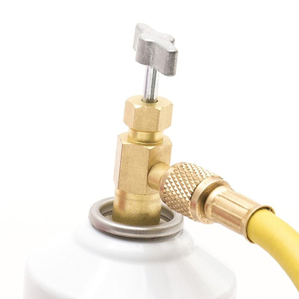 1pc 60*35mm 1/4 gängad adapter r -134a kylmedelsburk utmatning flask kranöppnare ventil
