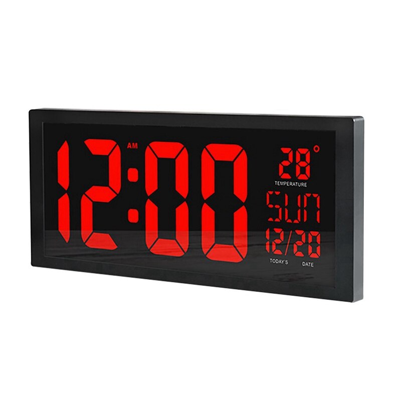 Beste Großen Bildschirm große Elektronische Wanduhr Schreibtisch LED Digital Kalender Uhr Thermometer Tageslicht sparen Für Küche Uhr M