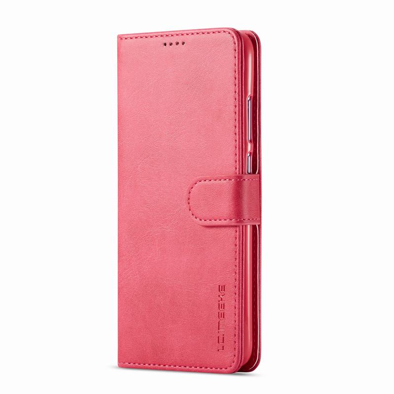 Case For Huawei P Smart Cover Case Magnetic Flip Luxury Vintage Plain Wallet Leather Phone bag For Huawey Psmart Coque: For P Smart 2018 / Rose Red