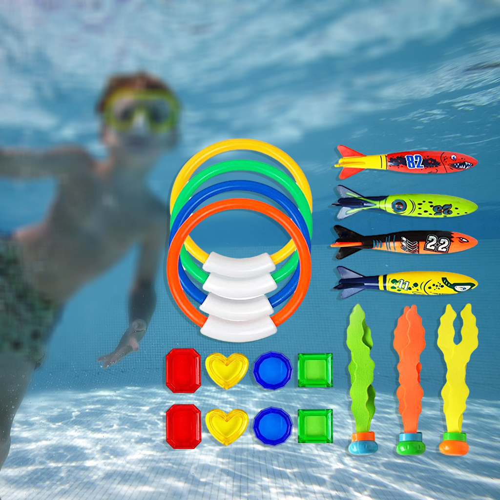 Grappige Duiken Speelgoed 19 Pcs Water Game Onderwater Zwembad Speelgoed Plastic