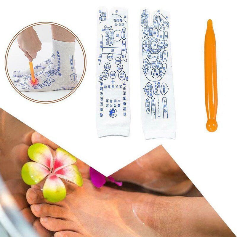 Chaussettes d'acupression pour Massage, soulage la fatigue des pieds, réflexologie, pour femmes et hommes, SCVD889