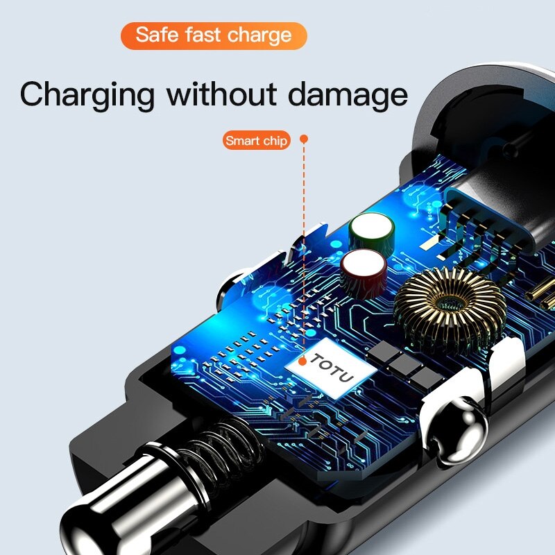 Totu Quick Charge Dual Usb Qc 4.0 Auto-oplader Voor Iphone Xiaomi Huawei Samsung Sony Mobiele Telefoon Oplader In Auto