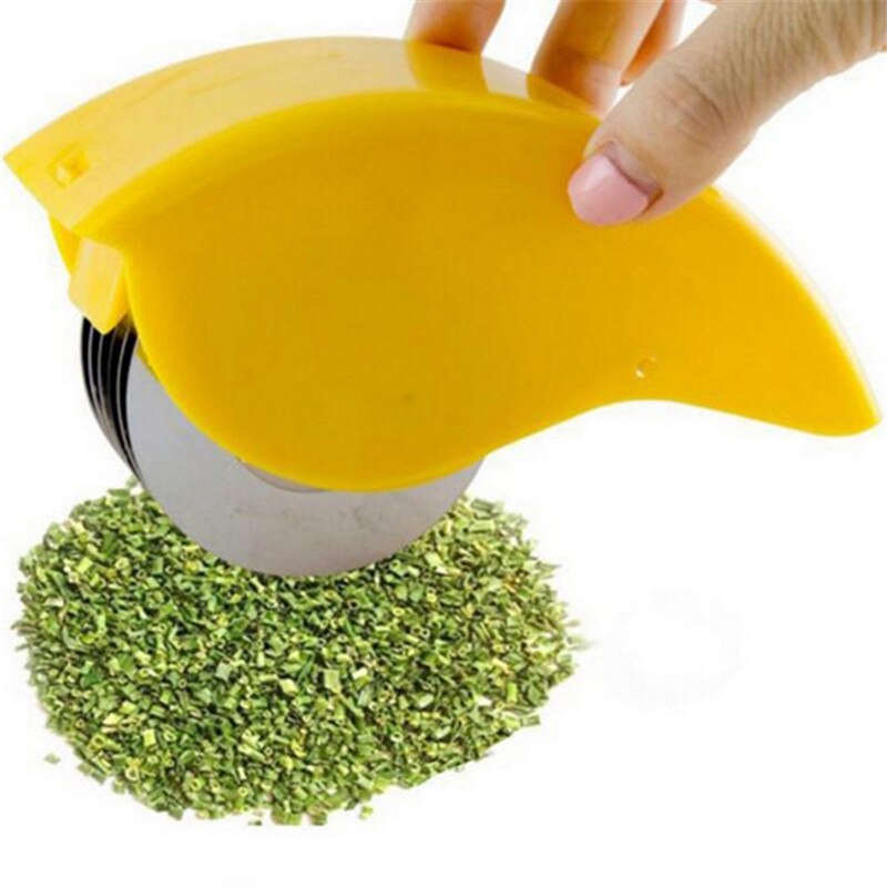 Rodillos de rodillo para hierbas, picadora Manual, cortador de cebos, rebanadores, 6 cuchillas de acero inoxidable, picador de verduras de cocina