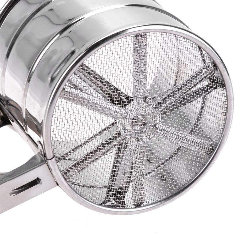 Handheld Flour Shaker Stainless Steel Hand Blender Mesh Sieve Cup Icing Sugar Bake Tool Hand-pressed Kitchenware Sugar Bake Tool