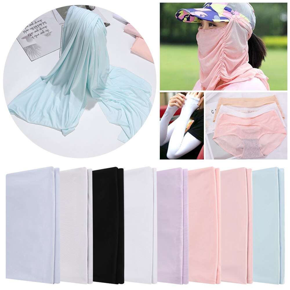 High Stretch Ijs Zijde Doek Stof Patchwork Doek Diy Outdoor Sjaal & Sjaals Doek Naaien Materiaal Zon Bescherming Kleren