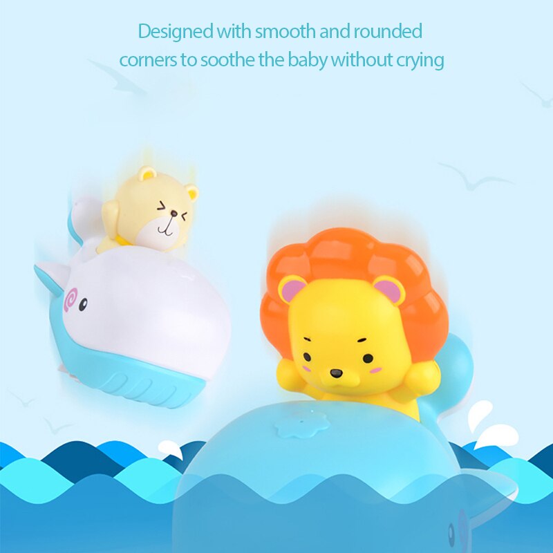 Wind-Up Clockwork Speelgoed Amfibische Walvis Leeuw Baden Speelgoed Waternevel Kinderen Speelgoed