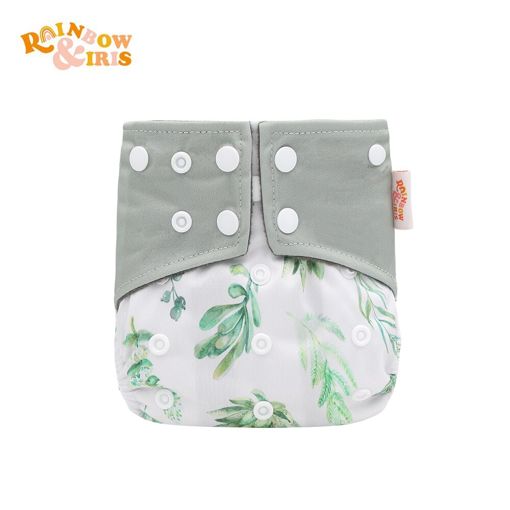 Rainbow&amp;Iris Waterproof Diapers Adjustable Baby Diaper Bamboo Charcoal Lined Diapers: Leave