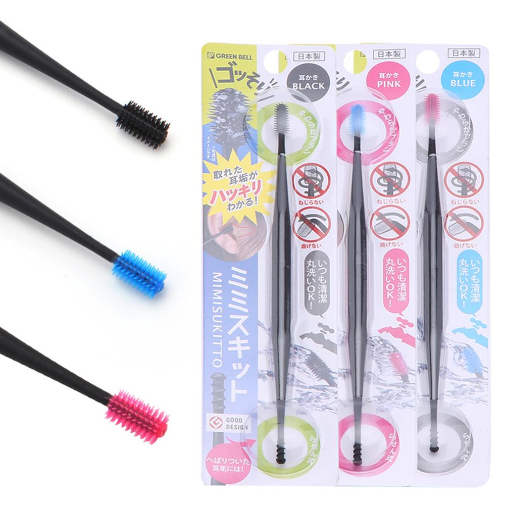 Ear Cleaner Double-sided Earpick Soft Silicone Spiral Rotating Ear Wax Remover Ears Cleaning Massage Tool Ear-wax Remover Tool