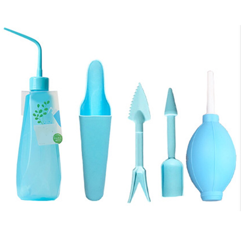 Good Healthy 5/7/10/14 Pcs Succulent Transplanting Garden Planting Hand Tools Set Garden Tools: Blue 5PCS