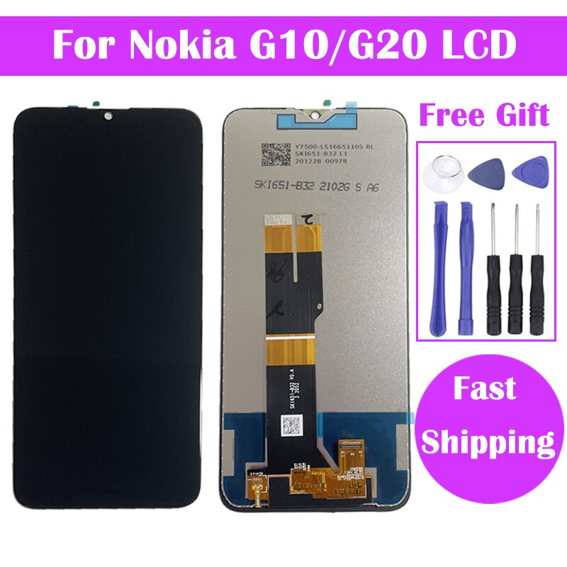 Display für nokia  g10 lcd-display, touchscreen-digitizer-einheit ta -1334 ta-1351 ta-1346 lcd-reparaturteil für nokia  g20 lcd