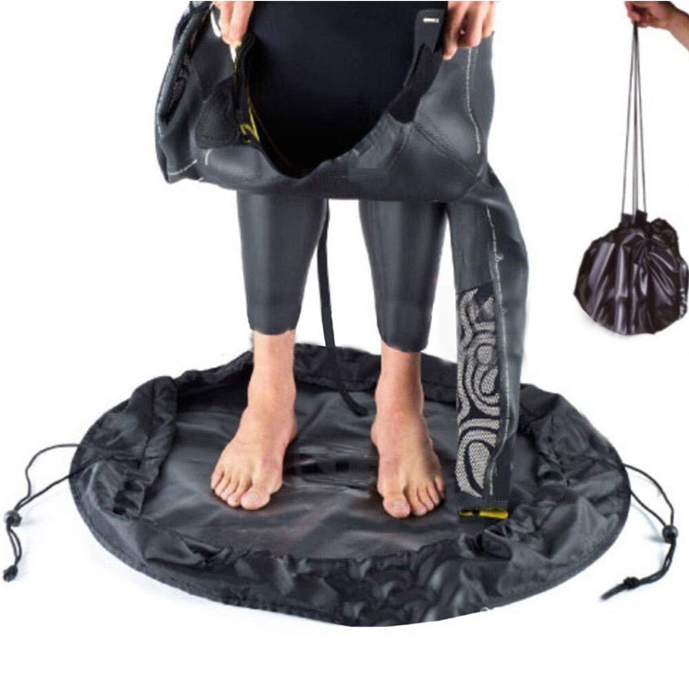 Dry Bag Foldable Polyester Beach Waterproof Swimming For Surfers Protective Wetsuit Changing Mat With Drawstring Storage Diving