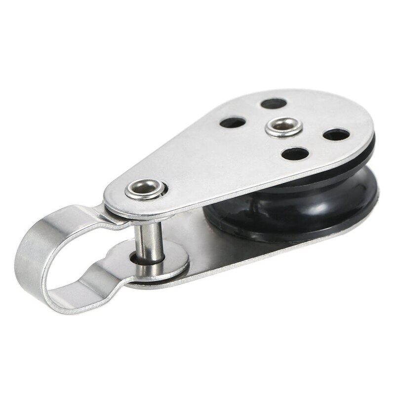 2 Stuks Rvs Katrol Blokken Voor Kajak Kano Boot Anker Trolley Kit