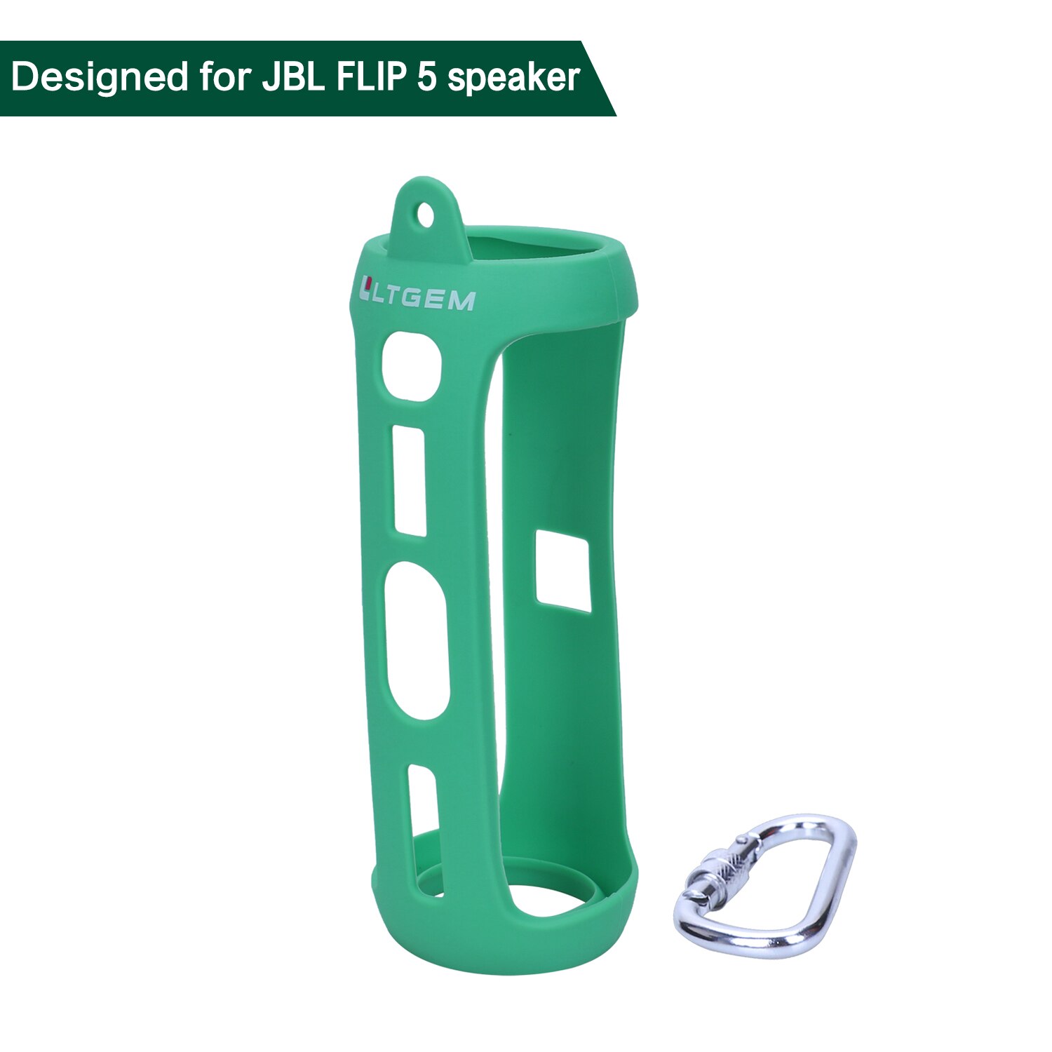 Ltgem Custodia in Silicone per Jbl Flip 5 Impermeabile Altoparlante Del Bluetooth Portatile: light green