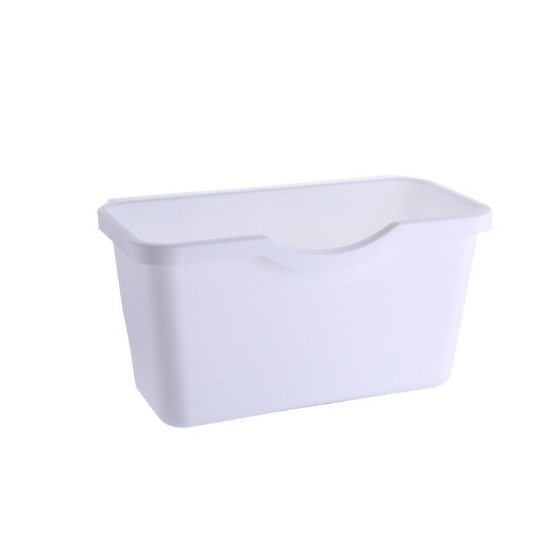 2 Size Kitchen Cabinet Door Hanging Trash Garbage Bin Can Rubbish Container Storage Boxes Cupboard Door Back Hanging Cans: L white