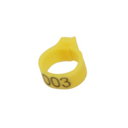 Inner Diameter 8mm Pigeon Leg Poultry Dove Bird Parrot Clip Rings Band Foot Ring Pigeon Supplies Bird Appliances 100 Pcs/1 set: Yellow