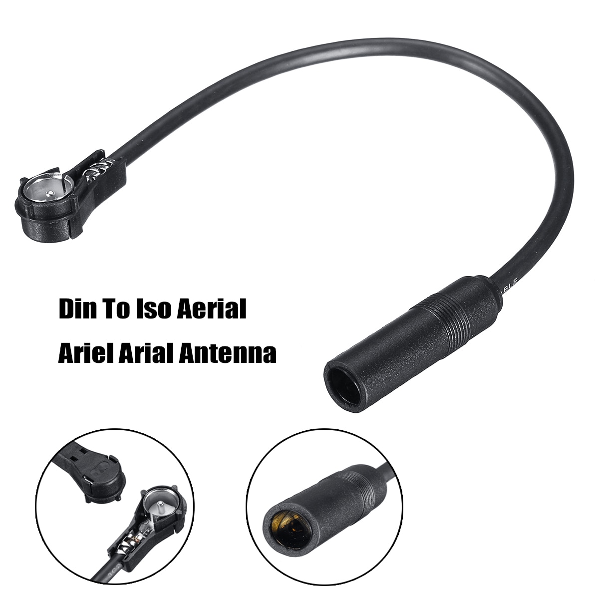 Din Iso Radio Audio Am/Fm Antenne Ariel Arial Antenne Uitbreiding Adapter Voor Auto Radio Stereo