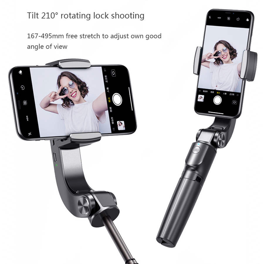 L08 Selfie Stick Handheld Stabilizer Smartphone Tripod Phone Holder Bluetooth Selfie Remote Control for IPhone Android Phones