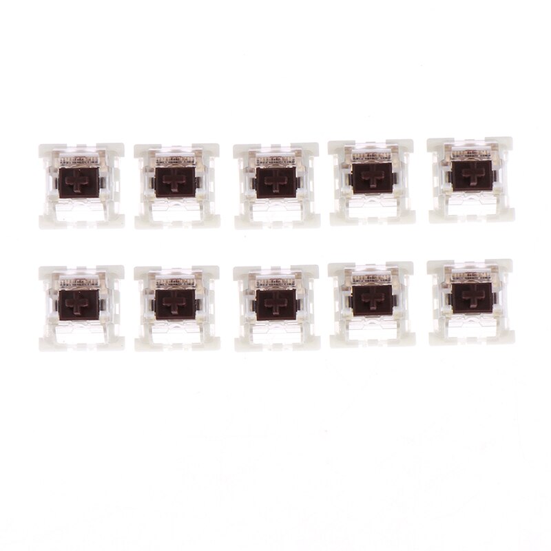 10Pcs Outemu Mx Switches 3 pin Mechanical Keyboard Black Blue Brown Switches Mechanical Keyboard Switch Shaft for CIY Socket: gray