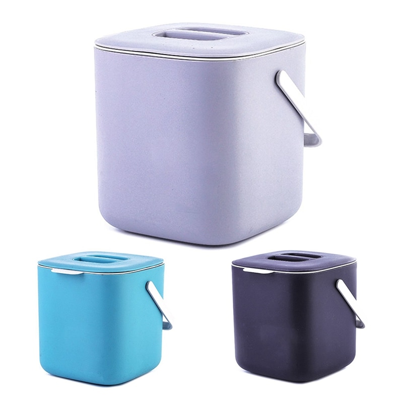 Compost-cubo de basura para residuos de alimentos, contenedor de basura con escurridor, organizador de accesorios, herramientas