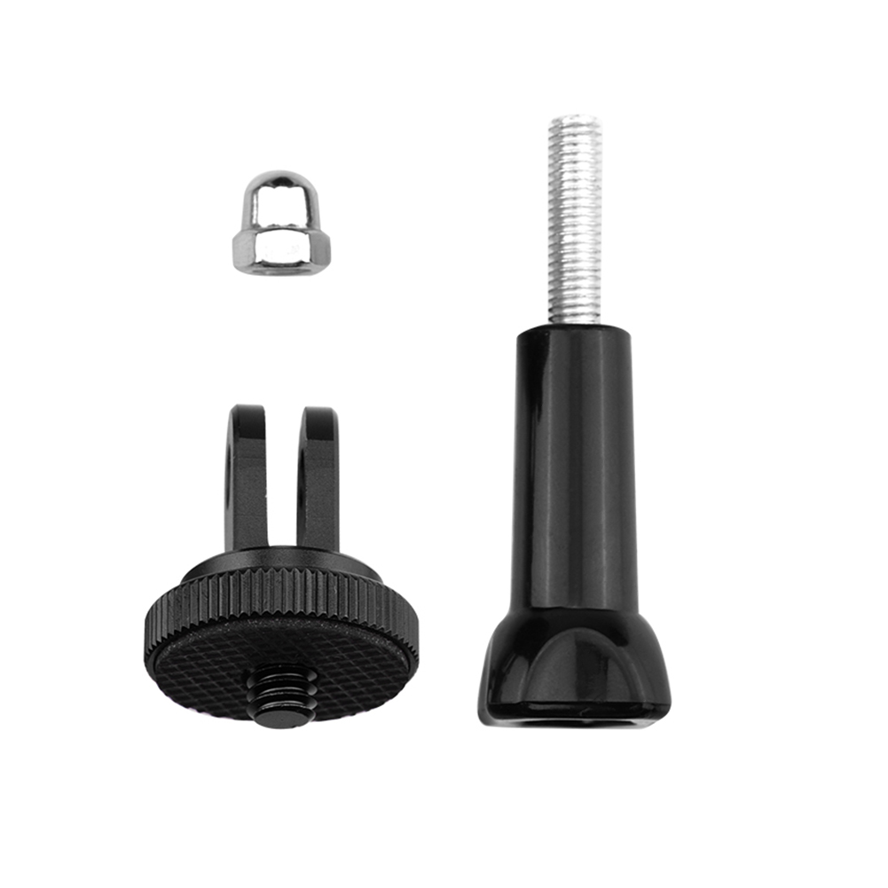 Adattatore per vite da 1/4 pollici con attacco in lega di alluminio per Action Camera per connettore Insta 360 ONE X2/X treppiede per Selfie: Black Color