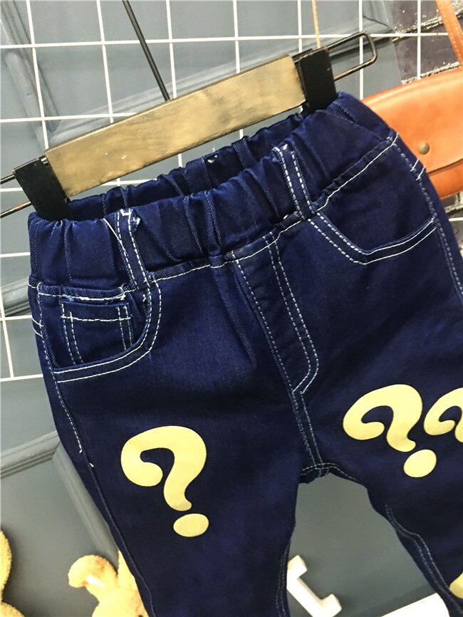 spring and Autumn children pants kids jeans boys girls denim pants Casual hole jeans feet pants 2-7Y (A12063