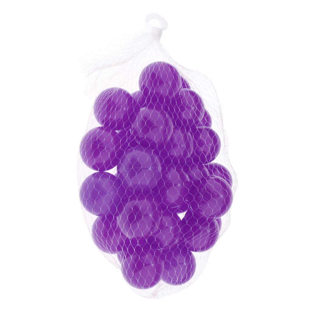 50 Piece Colorful Ocean Ball Soft Plastic Ocean Ball Swim Ball Toys Outdoors: Purple