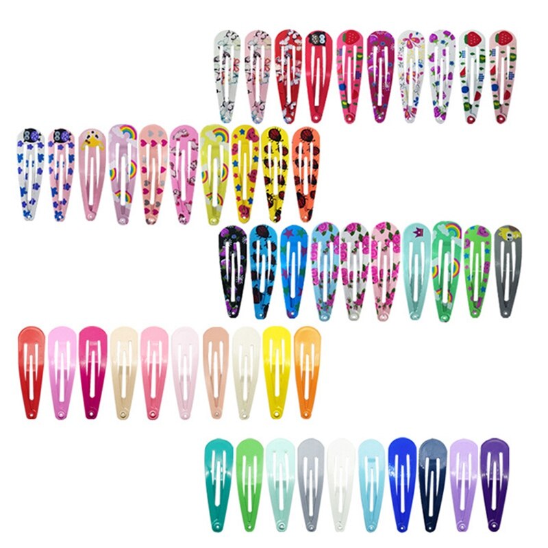 100Stck 2 Zoll Haar Clips Keine Unterhose Metall Haar Clips schnappen Barrettes für Mädchen Kleinkinder freundlicher Frauen Zubehör 20 farben (Verschiedene C