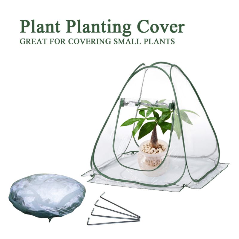 Portable Small Greenhouse Tent Clear PVC Popup Grow House Gardening Plant Cover Flower Shelter Planting Garden Supplies