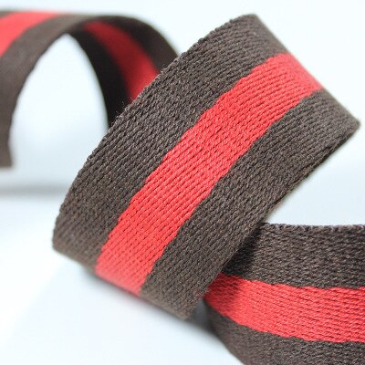 38 Mm Breed Kaki Zwart Kaki Katoen Singels 45 Yards 1.4 Mm Dik Voor Schouderriem Handtas: Coffee red coffee