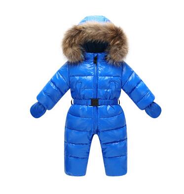 Orangemom rusland winter sneeuwpakken  , 100%  waterdichte + donsjacks voor meisjes jongensjassen 18m-4t kinderjassen kleding warm: Blauw / 18m