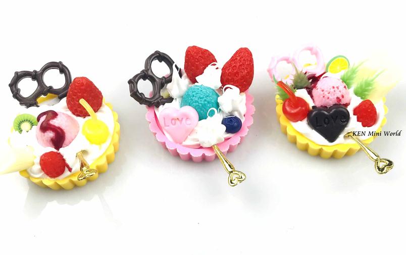 Nowy 2 sztuk/partia 1/6 skala miniaturowy deser śliczne 4 styl ciasto pączek dla Blyth Lalka Dom dekoracje udawaj jedzenie: styl 4