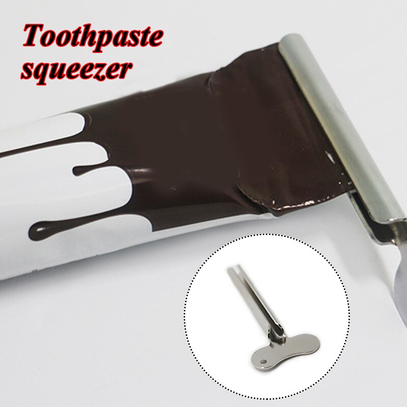 Metal Toothpaste Squeezer Tube Stainless Steel Multifunctional Facial Cleanser Toothpaste Tube Rolling Press Squeezer Dispenser