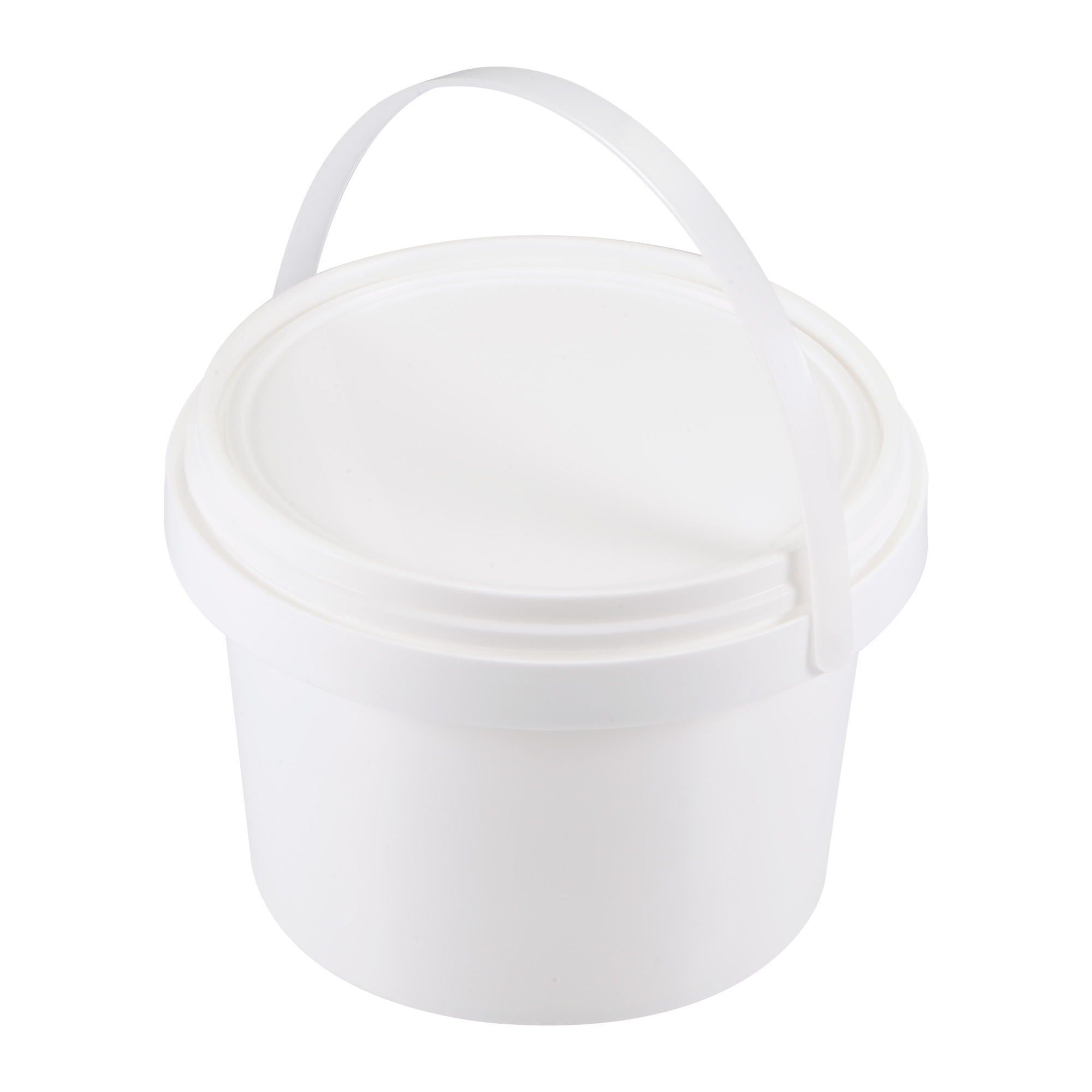 Uxcell Plastic Paint Pail Multipurpose Container 0.13 -Gallon / 500ml White Paint Cup with Handle and Lid
