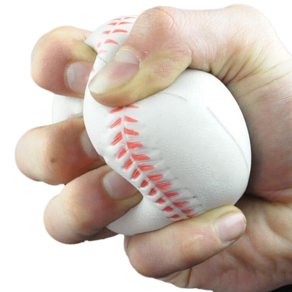 Hand Wrist Exercise Stress Relief Relaxation Squeeze Soft Foam Ball Baseball Style Stress Relief Ball Baseball