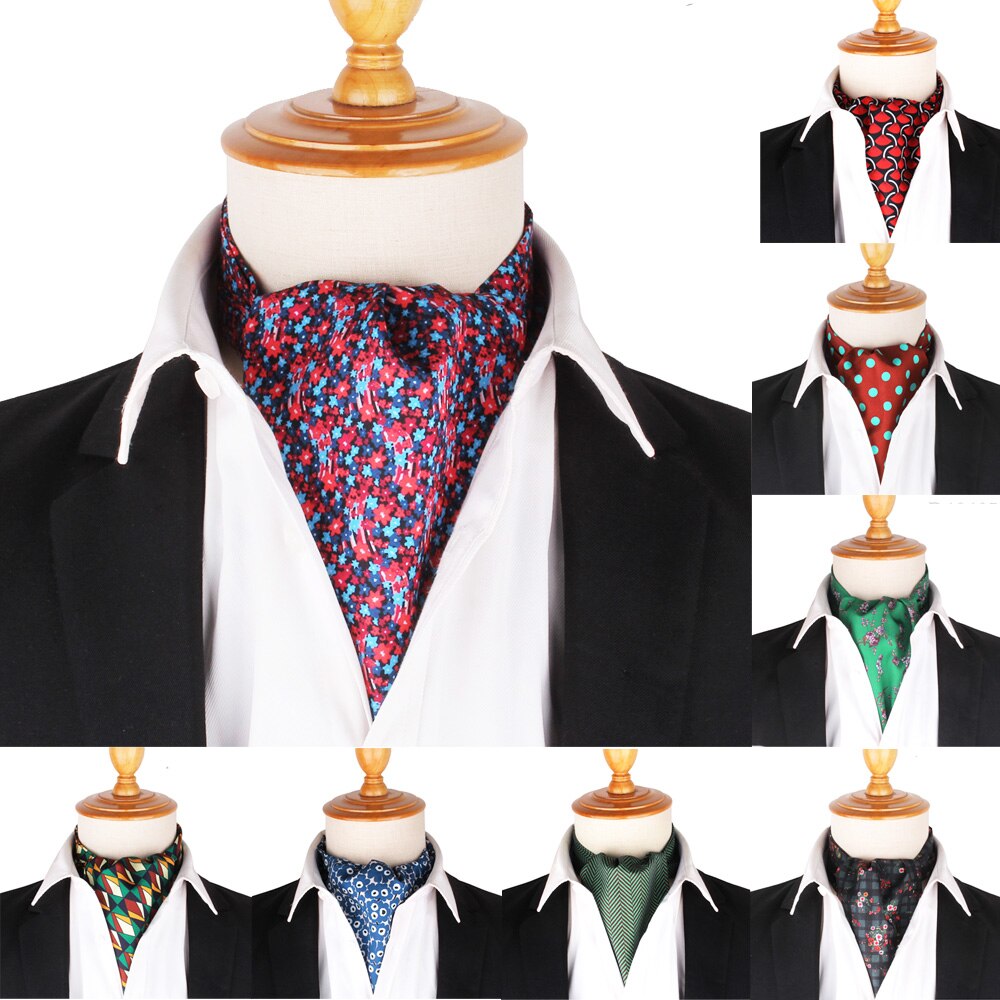 Neue Flora Männer Cashew Krawatte Hochzeit Formale Krawatte Ascot Scrunch Selbst Britischen Gentleman Polyester Weiche Krawatte Luxus Drucken Schal