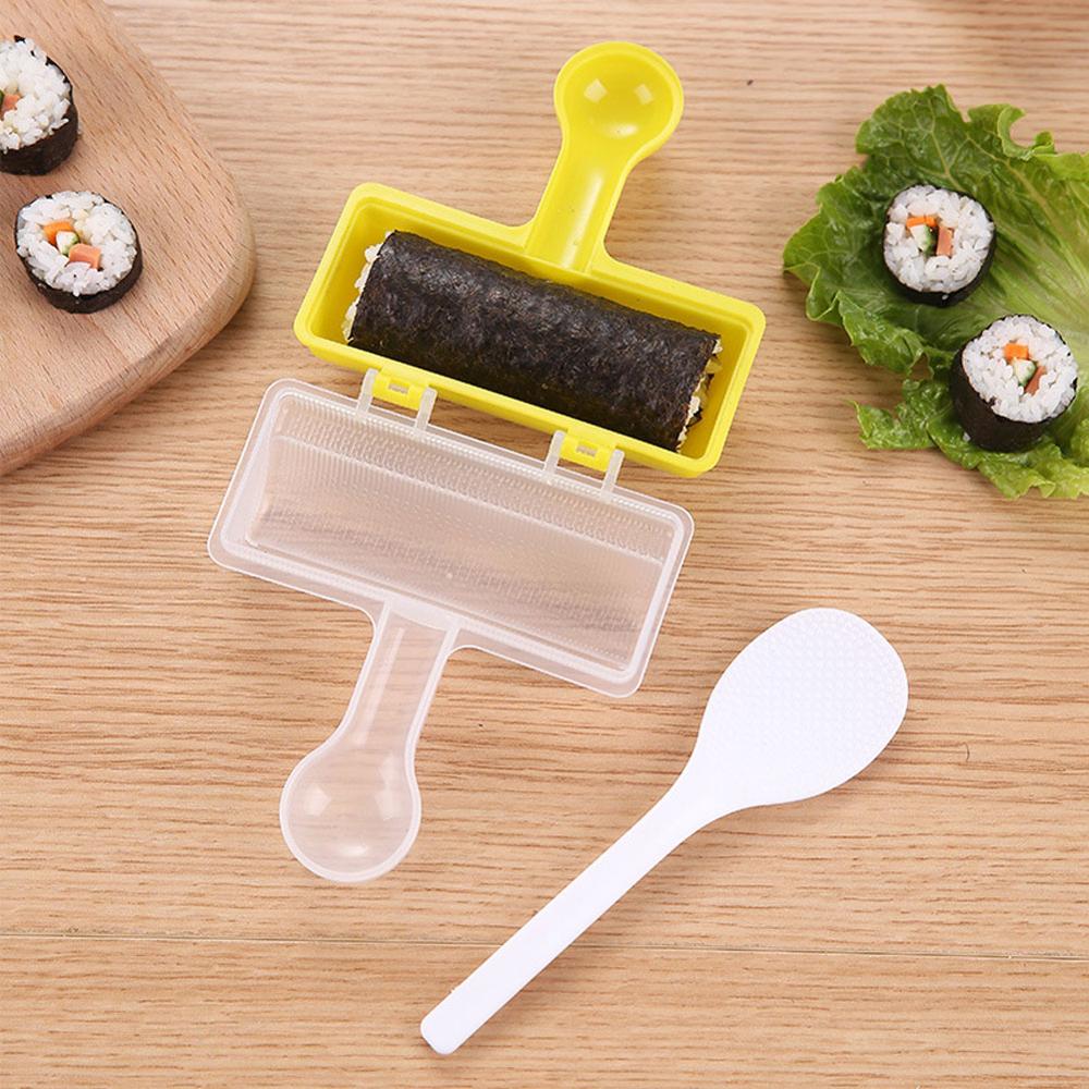 Diy mini risbold værktøj sushi maker dejligt udtryk ris bold shaker med ris padle børn frokost lave
