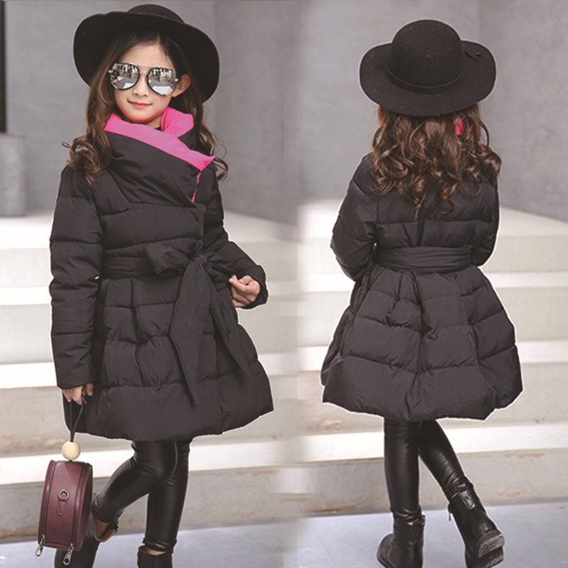 Girl Winter Jacket Turtleneck Coats Manteau Fille Hiver Girls Winter Coat 7WT018