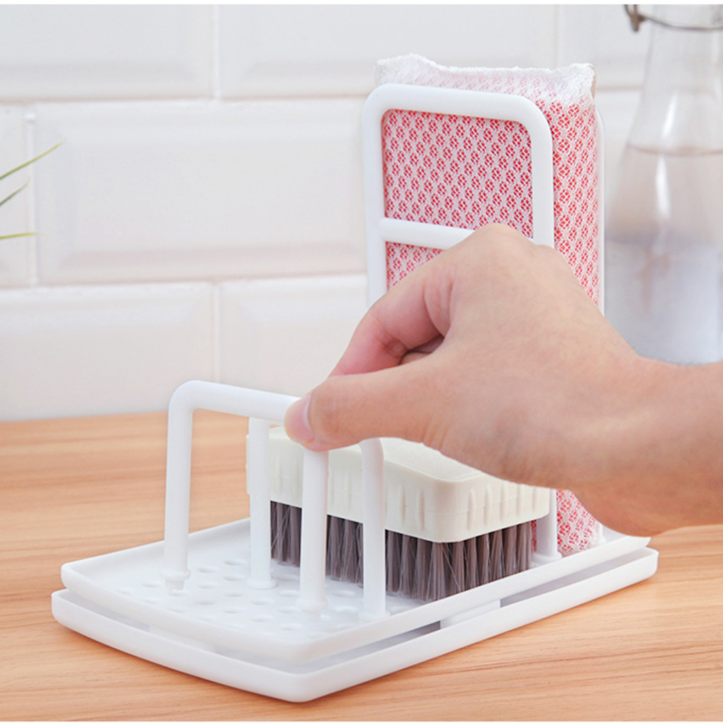 Kök skrivbord trasa rack förvaring rack stående typ svamp hållare hylla plattan för pad handduk mutifuctional arrangör hem