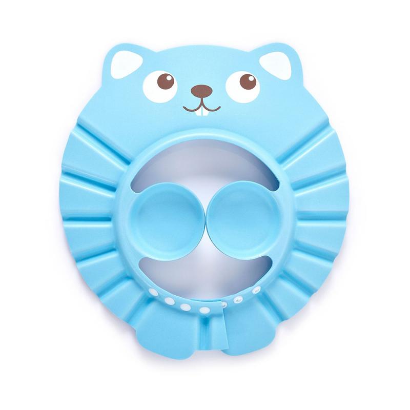 Baby Shower Cap Cartoon Waterdichte Shampoo Cap Verstelbare Veilig Wash Hair Shield Kids Peuter Bad Hoed Bescherm Ogen oren: B 03