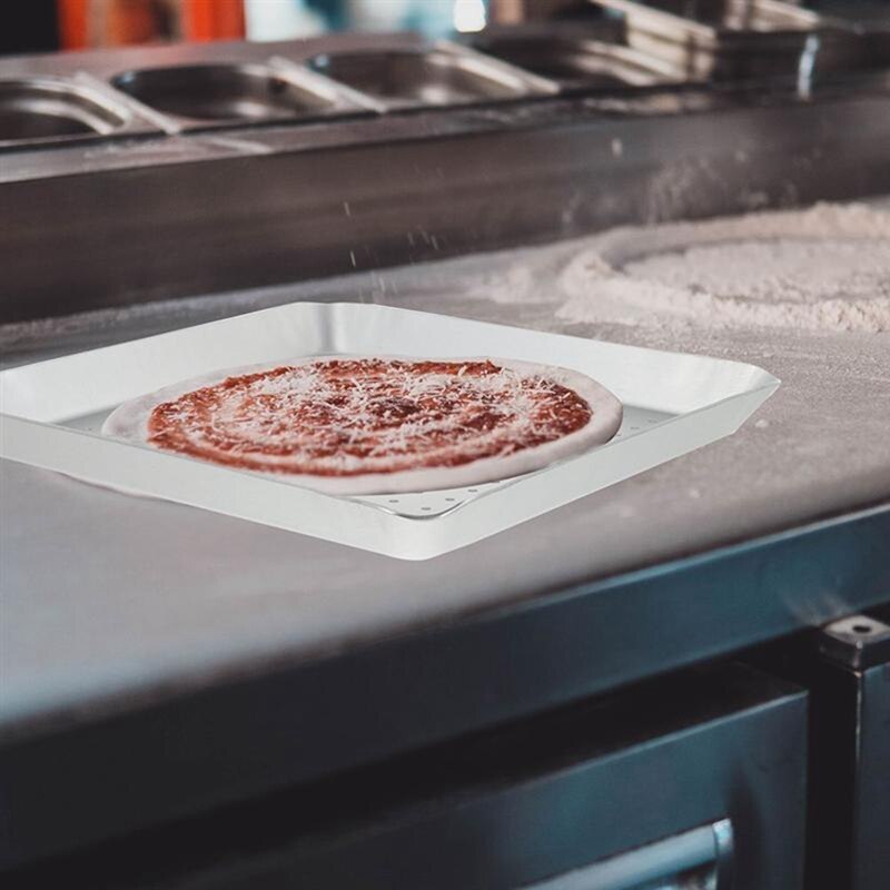 Aluminum Alloy Pizza Baking Pan Non-Stick Square Mesh Pizza Tray Mold Bread Pan