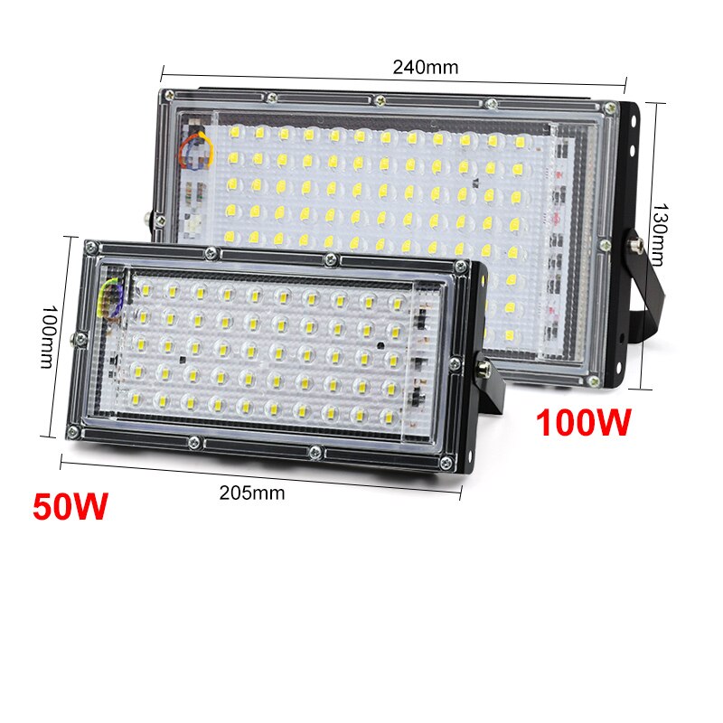 LED Floodlight Waterproof IP65 100W 50W LED Reflector AC 220V 240V LED Flood Light Spotlight Outdoor Landscape Lighting