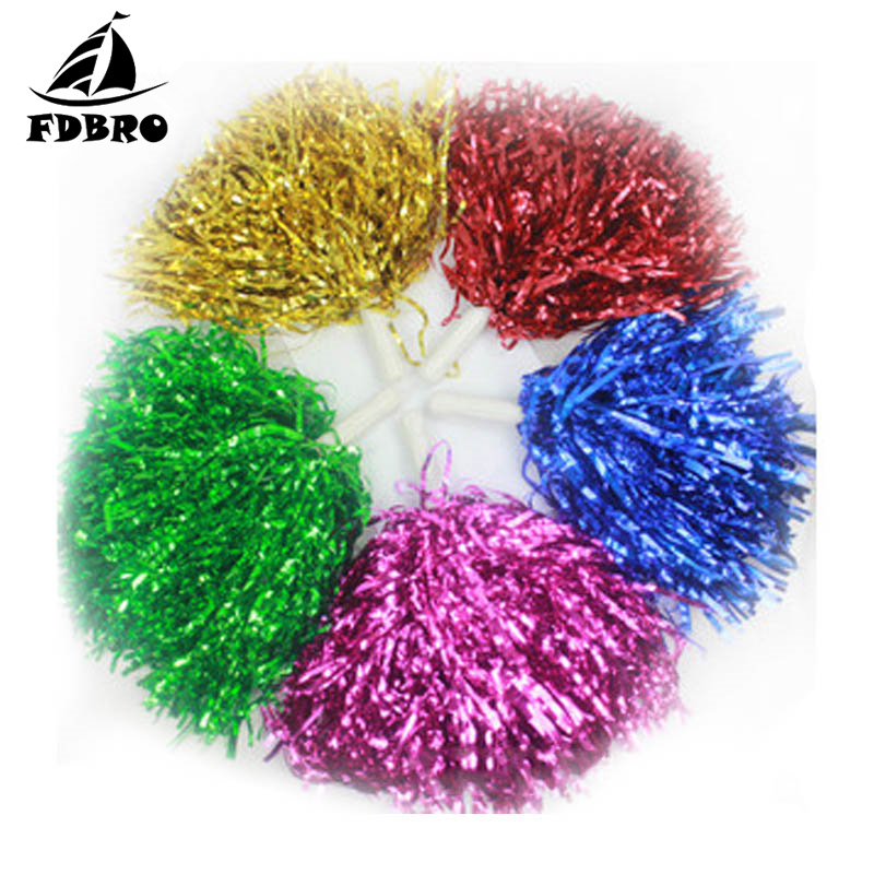 FDBRO 3Pair/Cheering pompom Flower Cheerleaders Ball Bouquet Cheerleaders Hand Flowers Rings and Plastic Handles for Sport Match