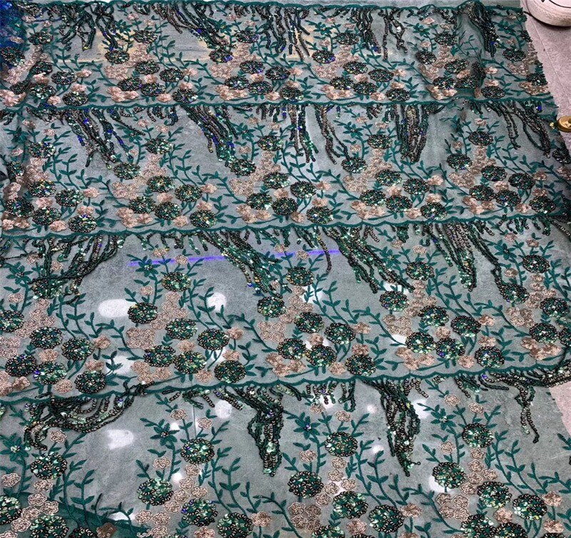 Afrikanske pailletter blonder stof nigerianske blonder stof fransk tyl blonder stof til kjole